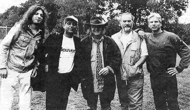 From left to right: Menno Gootjes, Hans Cleuver, Thijs van Leer, Bert Ruiter (the new FOCUS line-up) and D.J. Mark Deren