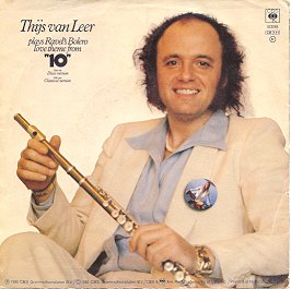 Thijs van Leer plays Ravel's Bolero - Love theme from 10 - Back cover with picture of Van Leer
